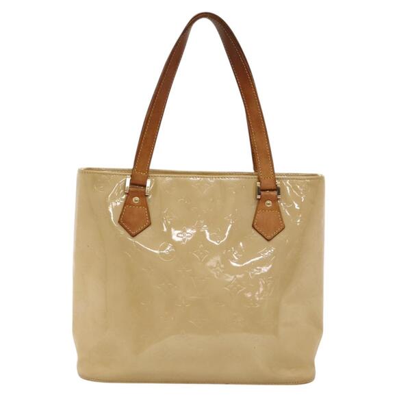 LOUIS VUITTON Monogram Vernis Houston Hand Bag Beige M91004 - Picture 3 of 12